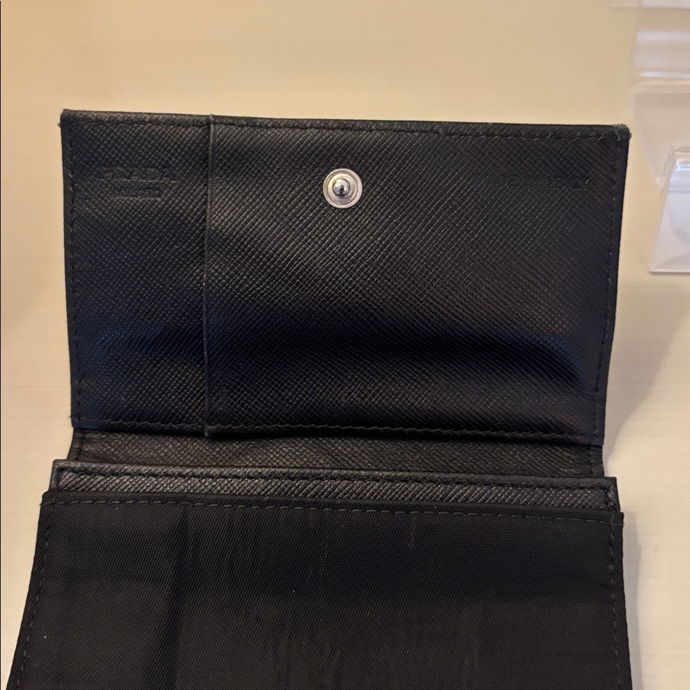 PRADA BLACK NYLON CARD HOLDER - Picture 14 of 14